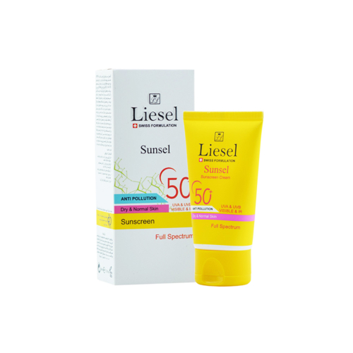 کرم ضد آفتاب SPF50 پوست خشک و نرمال SUNSEL لایسل LIESEL