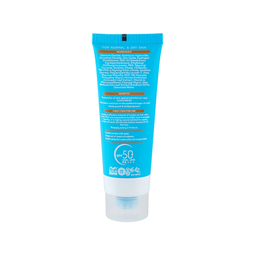 تصویر کرم ضد آفتاب بی‌رنگ Spf50 ژنوبایوتیک مدل سانوژن