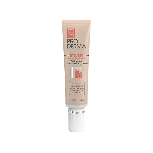 کرم ضد چروک رنگی دور چشم spf30 پرودرما مدل Eyevest