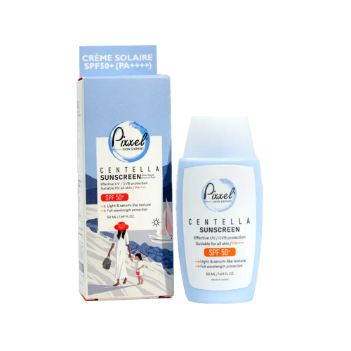 کرم ضد آفتاب SPF50 سنتلا پیکسل مناسب انواع پوست