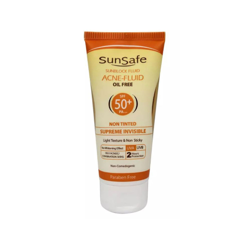 فلوئید ضد آفتاب فاقد چربی SPF50 سان سیف مناسب پوست چرب مدلACNE-FLUID