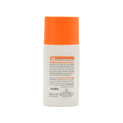 فلوئید ضد آفتاب SPF50 مای مدل Smart Defense حجم 50 میل