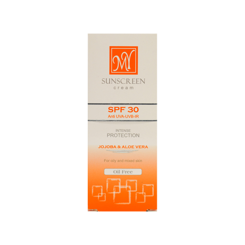 کرم ضدآفتاب بی رنگ فاقد چربی SPF30 مای مناسب پوست چرب و مختلط
