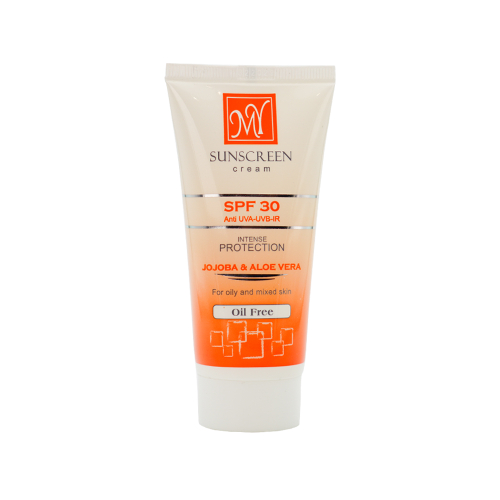 کرم ضدآفتاب بی رنگ فاقد چربی SPF30 مای مناسب پوست چرب و مختلط