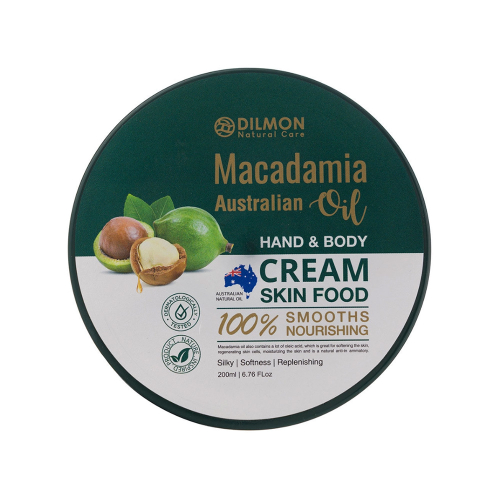 کرم مرطوب کننده دست و بدن دیلمون حاوی روغن ماکادمیا