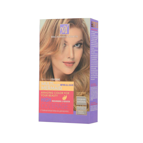 کیت رنگ مو زنانه مای شماره 7.063 رنگ کاراملی متوسط 50میل