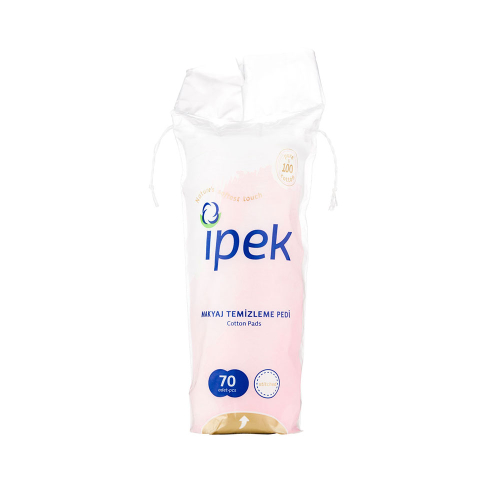 Ipek Double Faced Cotton Pads 70 Round Pads پد آرایش پاک کن ایپک 70 عددی