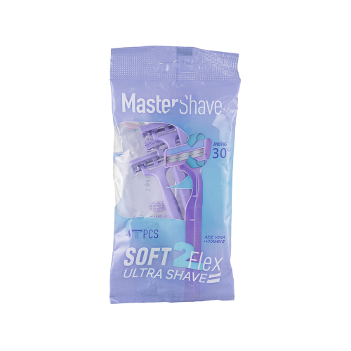 خودتراش 2 لبه مستر شیو مدل Soft 2 بسته 4 عددی