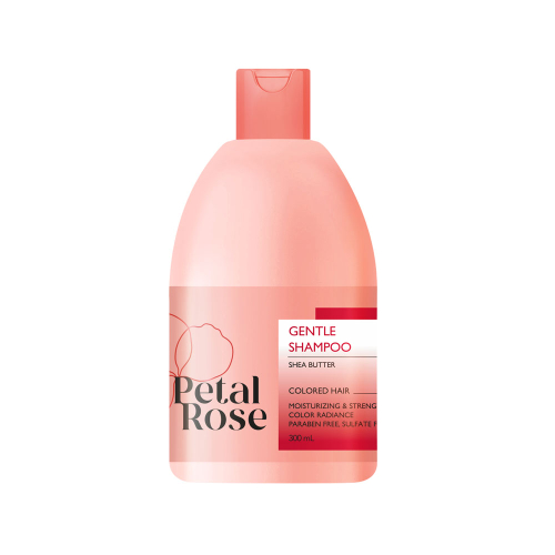شامپو پتال رز حاوی شی باتر فاقد سولفات مناسب موی رنگ شده حجم 300 میل