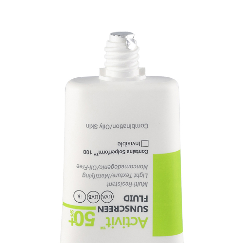 فلوئید ضد آفتاب بی رنگ SPF50 ویتالیر مدل Activit مناسب پوست چرب و مختلط