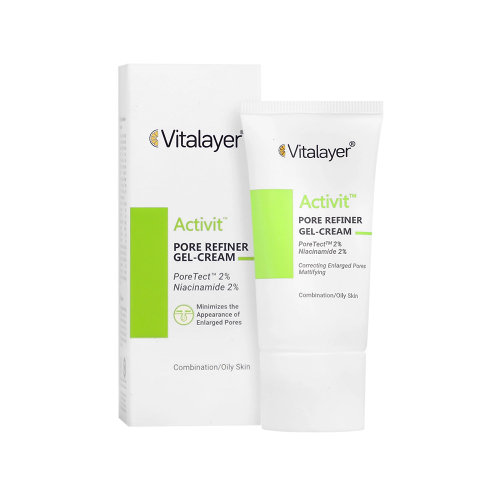 ژل کرم اصلاح کننده منافذ پوست ویتالیر مدل Activit مناسب پوست چرب و مختلط