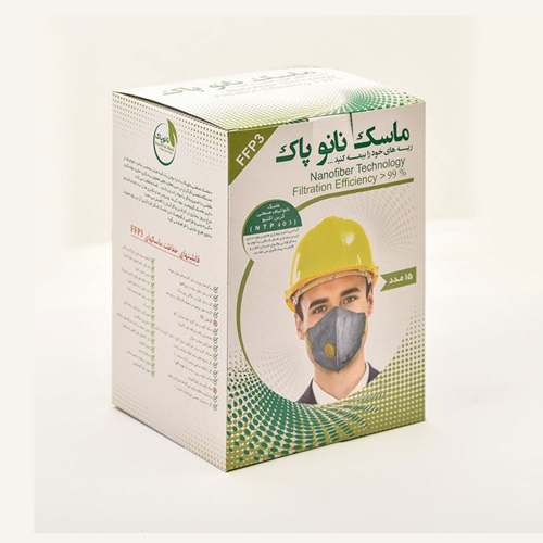 ماسک سوپاپ دار کربن اکتیو نانوپاک مدل FFP3