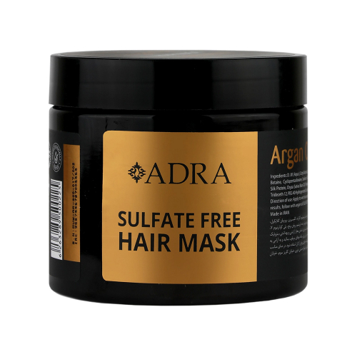 ماسک مو فاقد سولفات آدرا حاوی روغن آرگان مناسب موی خشک و آسیب دیده