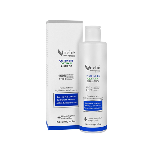 شامپو تقویت‌ کننده وچه حاوی سیستین و ویتامین B6 مناسب موی چرب 250 میل