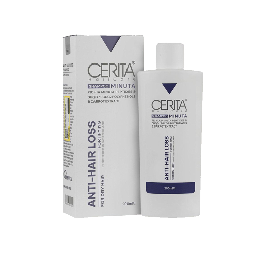 شامپو ضد ریزش مینوتا سریتا مناسب موهای خشک 200 میل