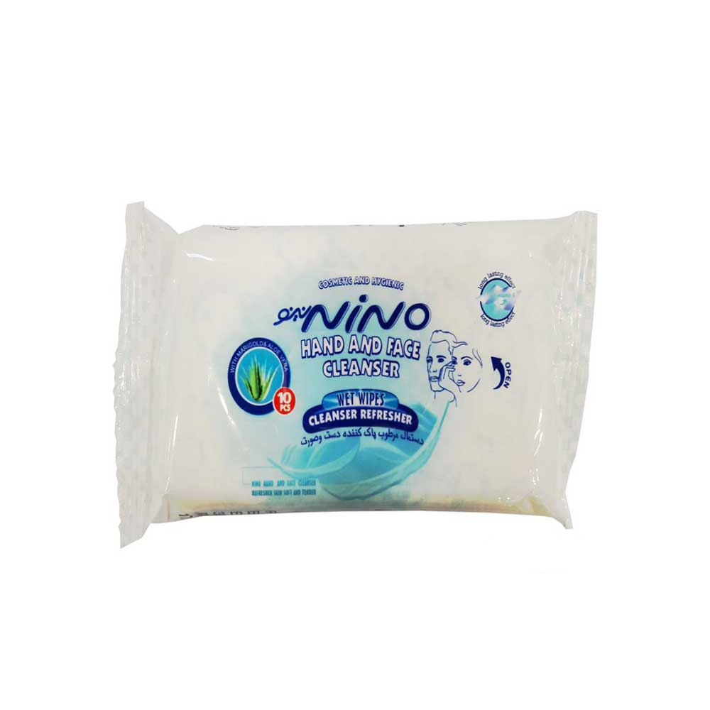 دستمال مرطوب دست وصورت نینو Nino
