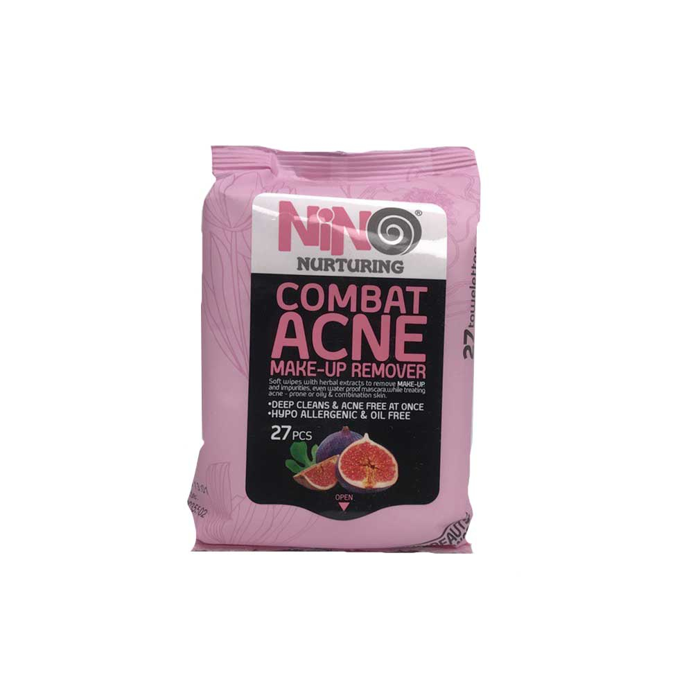 دستمال آرایش پاک کن ضد جوش Combat Acne نینو Nino 