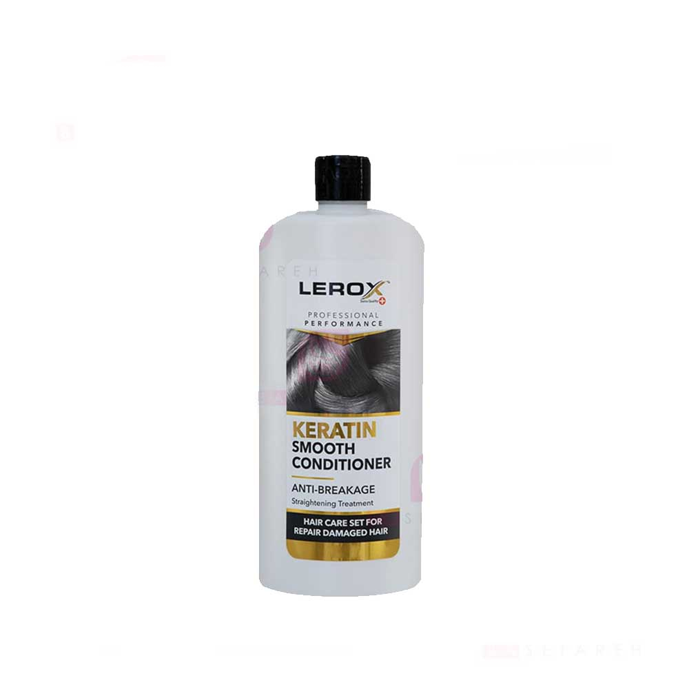 کرم نرم کننده مو کراتینه مناسب موهای شکننده و آسیب دیده 550 میلی لیتر لروکس LEROX