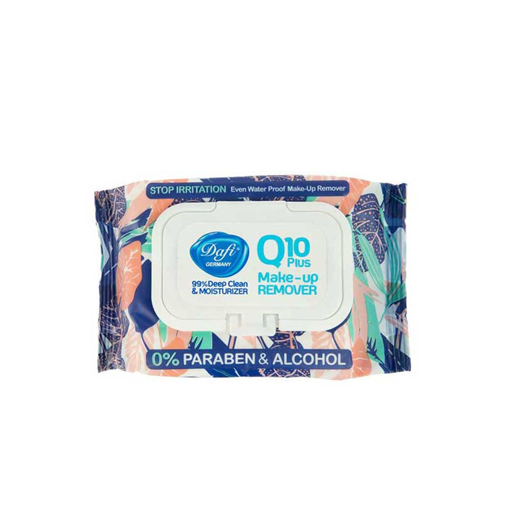 دستمال مرطوب پاک کننده آرایش 50 عددی Q10 دافی Dafi