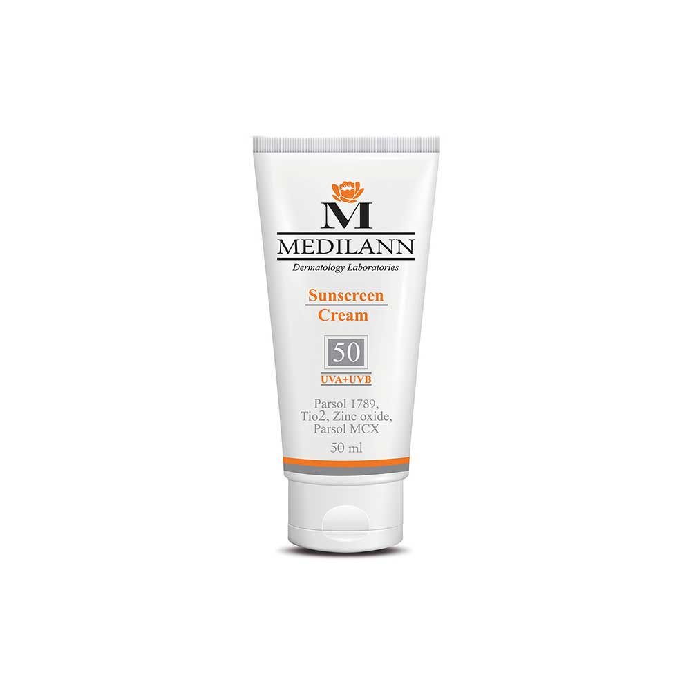 کرم ضد آفتاب رنگی Spf50 مدیلن Medilann
