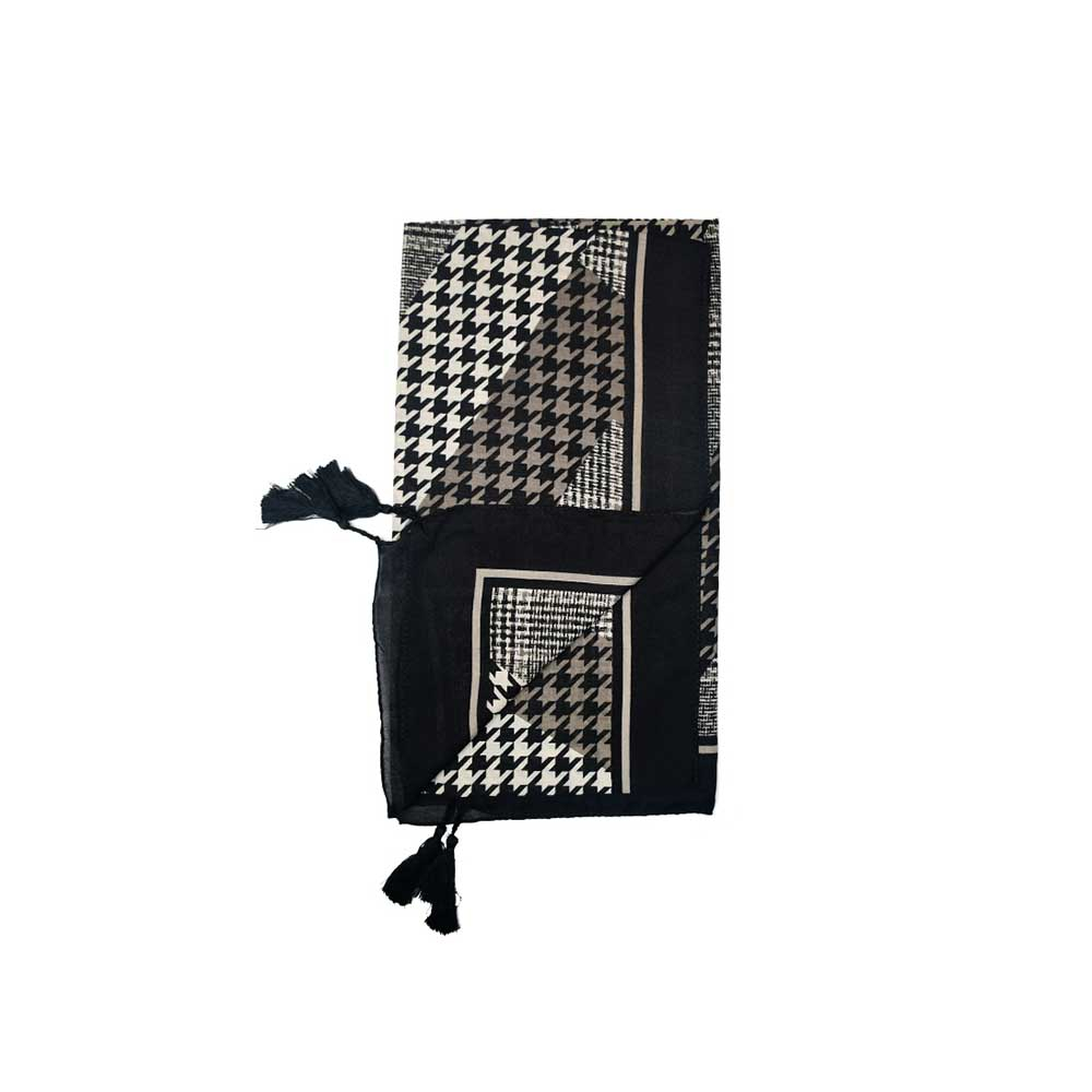 شال نخی طرح دار کد NM160 طوسی می ME
