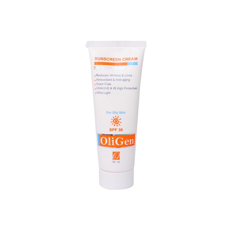 کرم ضد آفتاب و ضد چروک پوست چرب SPF30 الی ژن OLIGEN