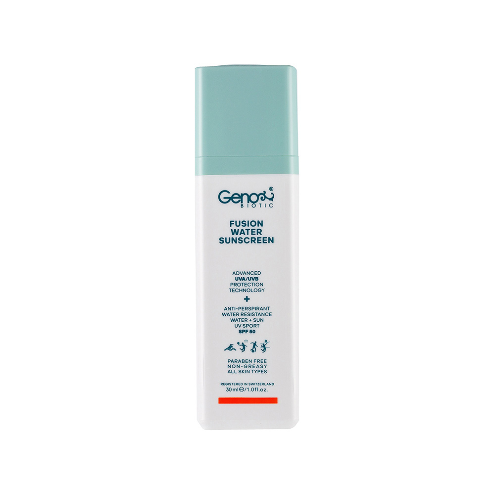 تصویر کرم ضد آفتاب بدون رنگ SPF50 ژنوبایوتیک فیوژن واتر