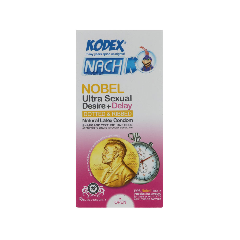 کاندوم تاخیری کدکس مدل Nobel Ultra sexual بسته 12عددی
