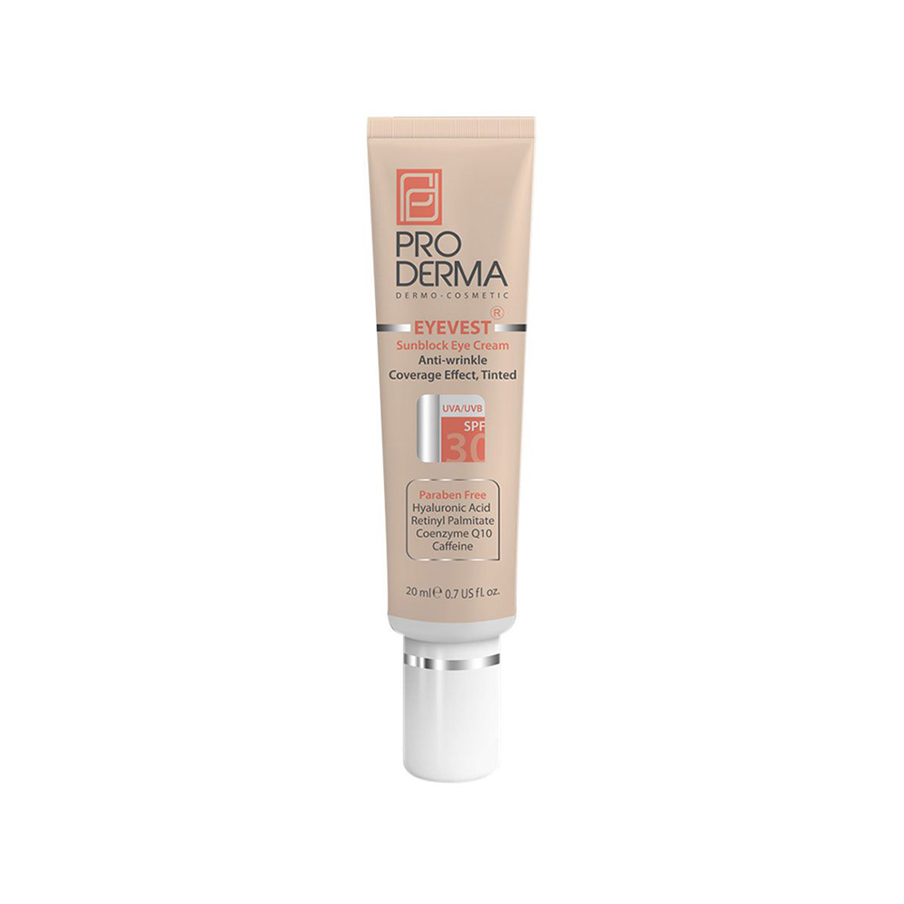 کرم ضد چروک رنگی دور چشم spf30 پرودرما مدل Eyevest