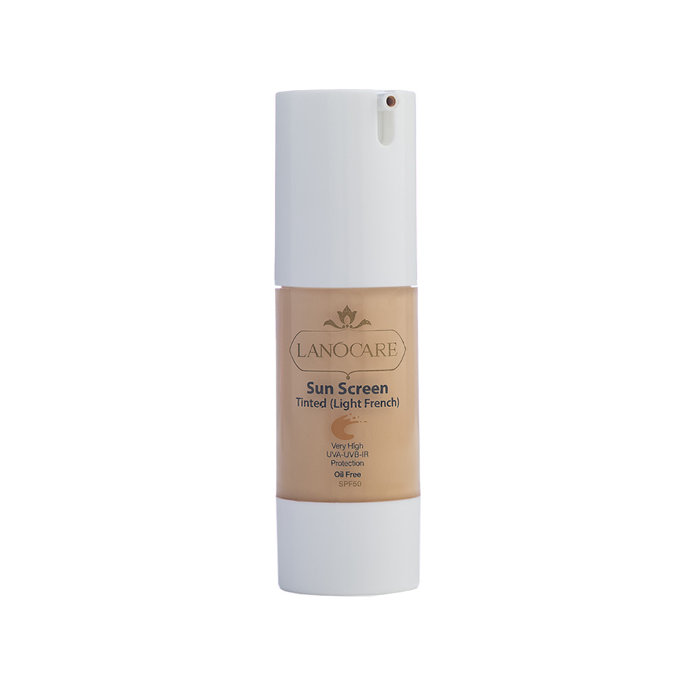 ضدآفتاب رنگی SPF50 لانوکر مدل Light French