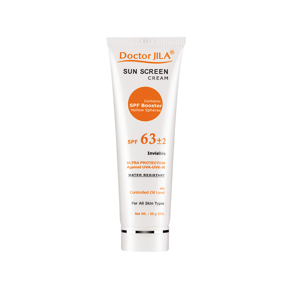 کرم ضدآفتاب بی رنگ SPF63 دکتر ژیلا مناسب انواع پوست