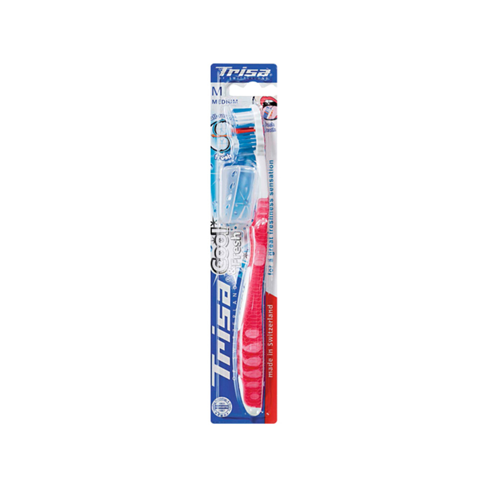 مسواک تریزا مدل Cool & Fresh با برس متوسط و محافظ