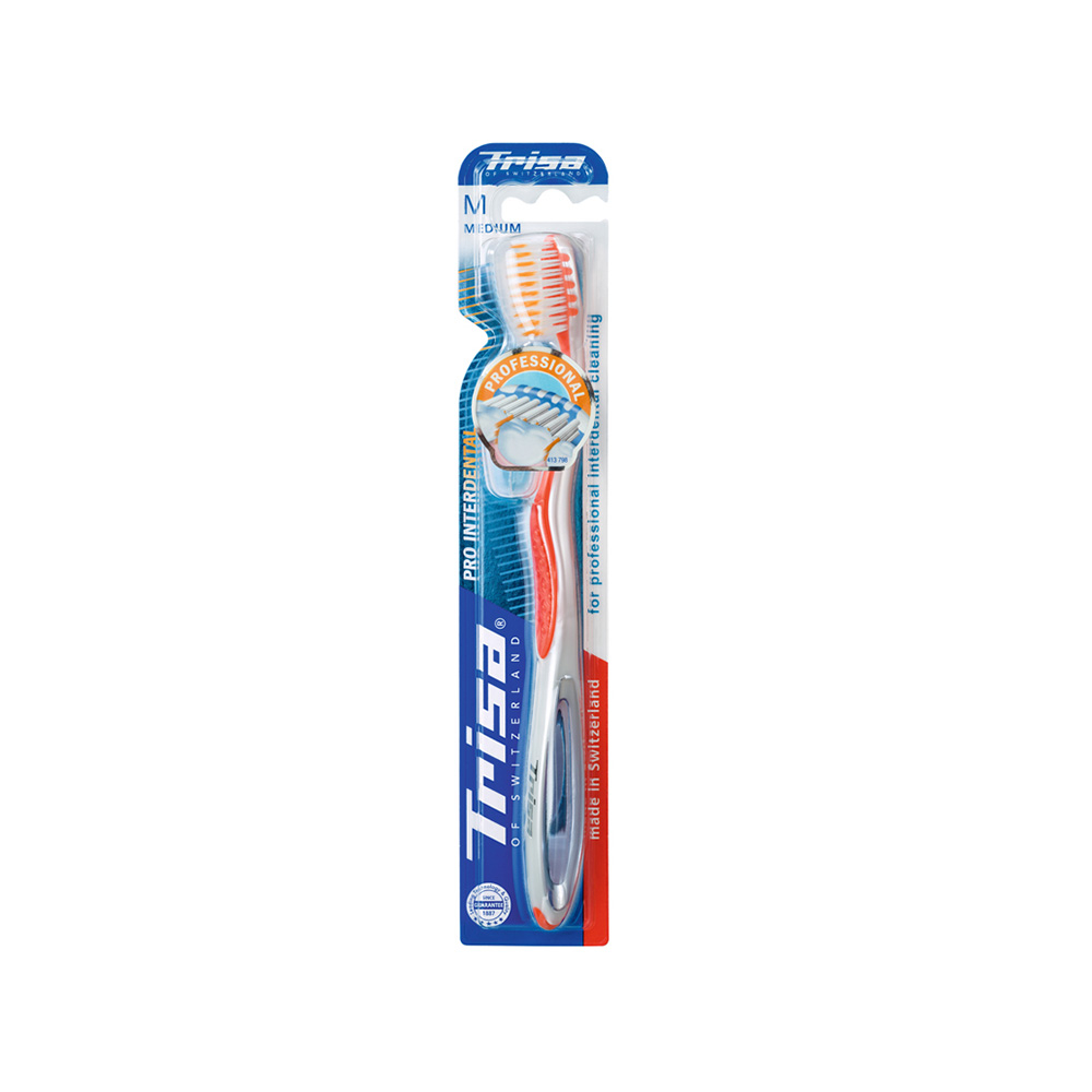 مسواک تریزا مدل Pro Interdental با برس متوسط و محافظ
