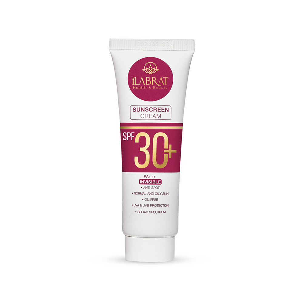 کرم ضد آفتاب و ضد لک بی رنگ فاقد چربی SPF 30 ایلابرت