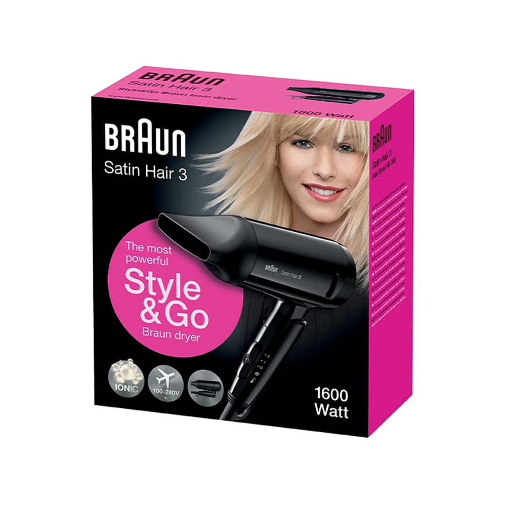سشوار مسافرتی براون سری 3 Satin Hair مدل BRHD350E