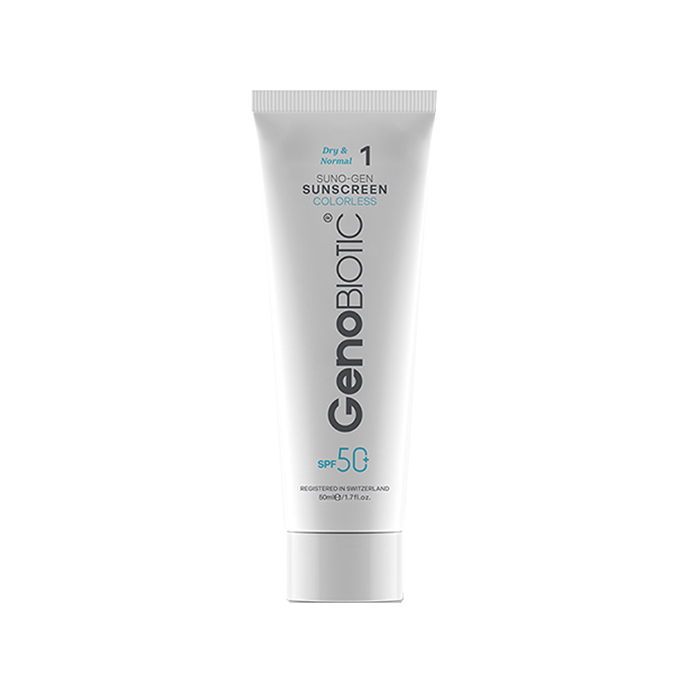 کرم ضد آفتاب بی‌رنگ Spf50 ژنوبایوتیک مدل Sunogen