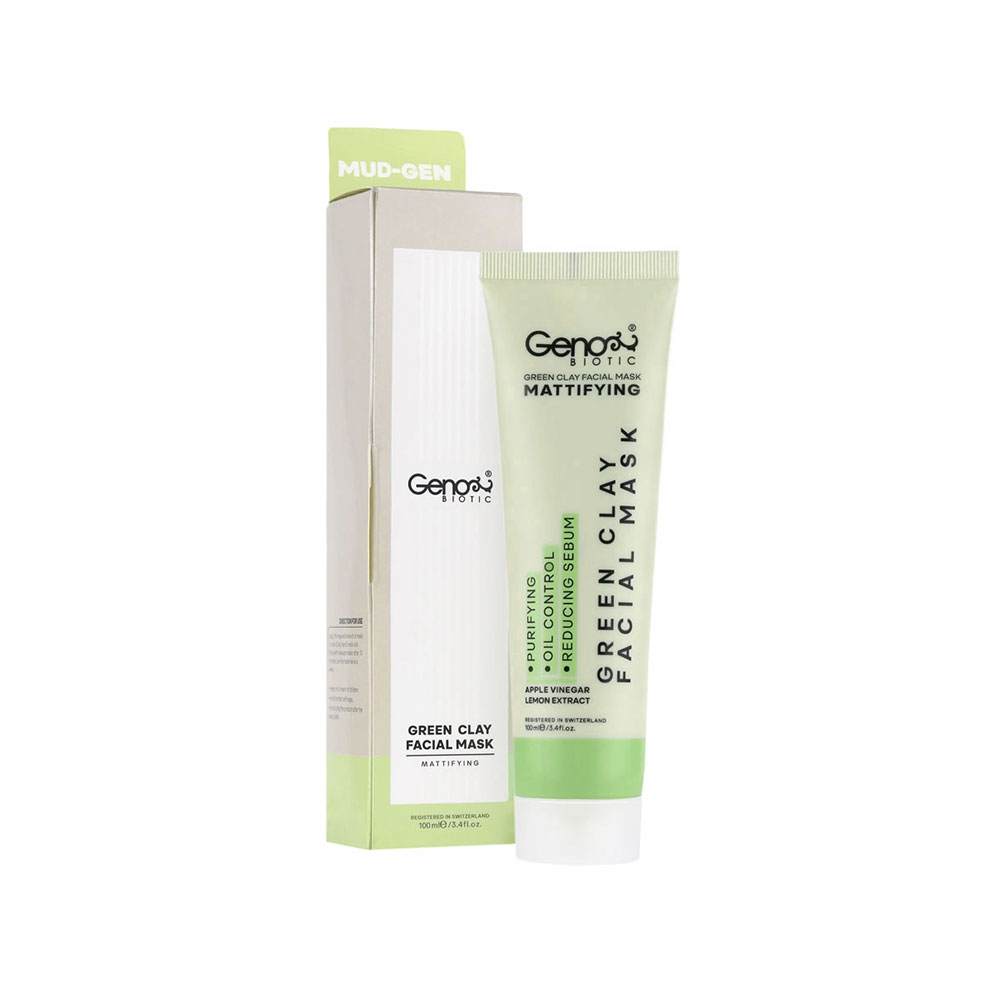ماسک صورت خاک رس سبز ژنوبایوتیک مدل Green Clay