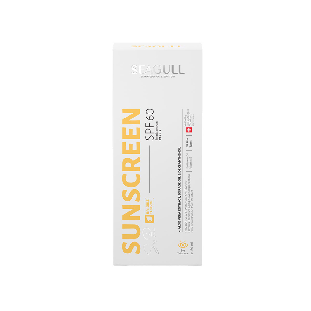 کرم ضد آفتاب بی رنگ SPF60 سی گل مناسب انواع پوست 50 میل