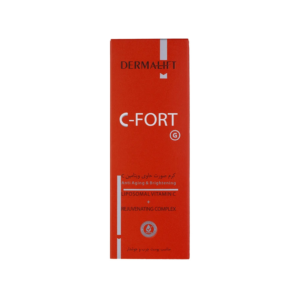کرم ویتامین C درمالیفت مدل C Fort مناسب پوست چرب و جوش دار