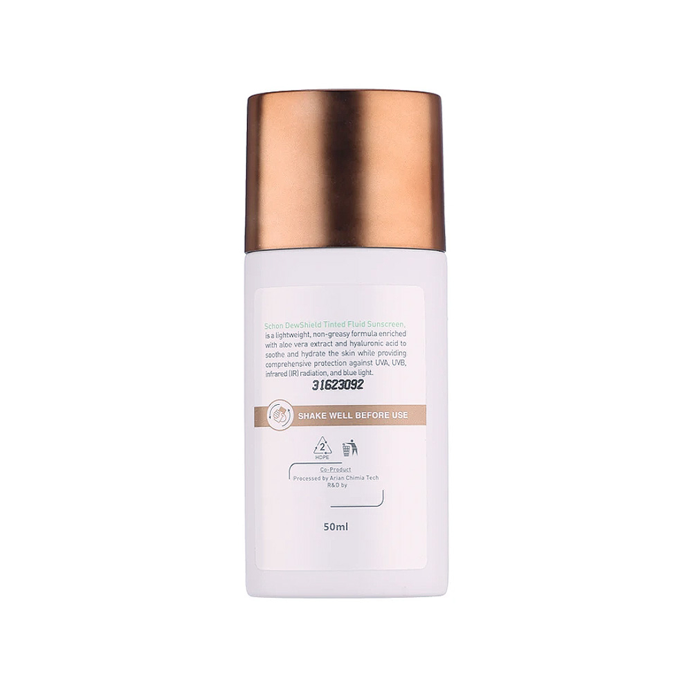 ضد آفتاب رنگی فلوئیدی SPF50 شون مدل Dew Shield