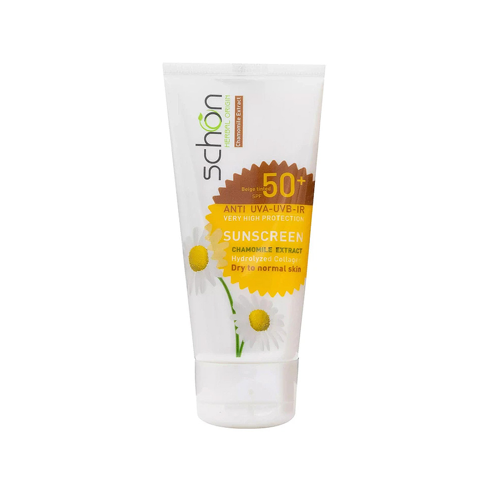 کرم ضد آفتاب رنگ بژ SPF50 شون مناسب پوست خشک و نرمال