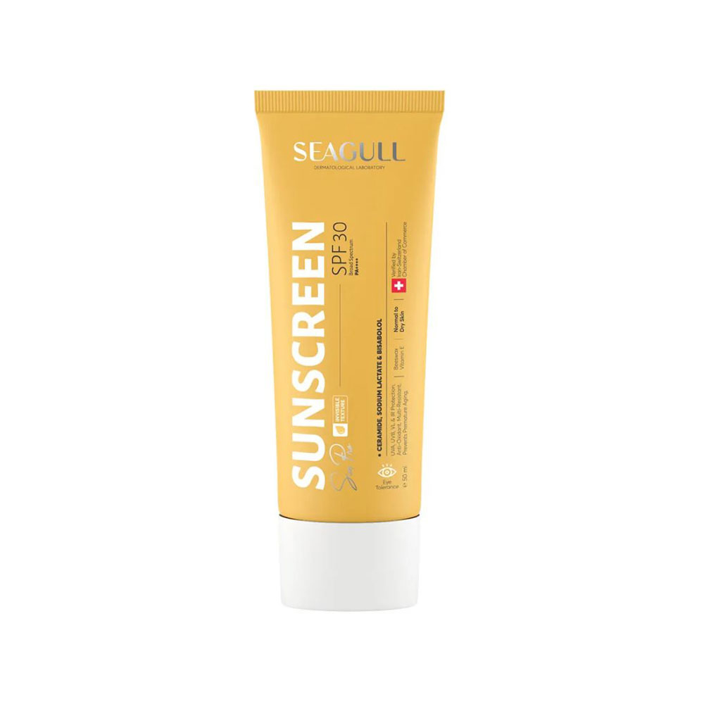 کرم ضد آفتاب بی رنگ SPF30 سی گل مناسب پوست نرمال تا خشک 40میل