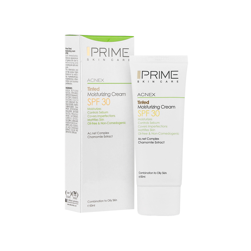 کرم مرطوب‌کننده رنگی SPF30 پرایم مناسب پوست چرب 50میل