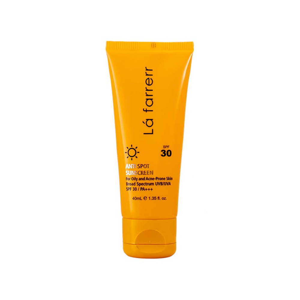 تصویر کرم ضد آفتاب و ضد لک بی‌رنگ SPF30 لافارر مناسب پوست چرب و مستعد آکنه 40 میل