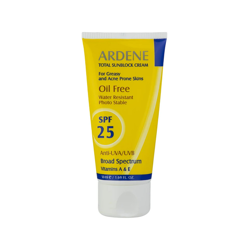 کرم ضد آفتاب بی رنگ SPF25 آردن مناسب پوست چرب و مستعد جوش