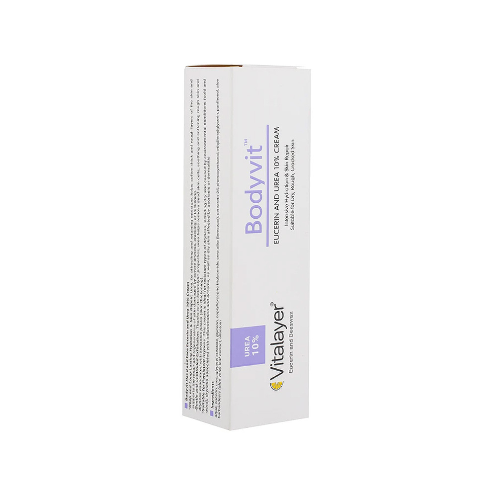 کرم دست و صورت اوسرین و اوره 10% ویتالیر مدل Bodyvit مناسب پوست خشک 100میل