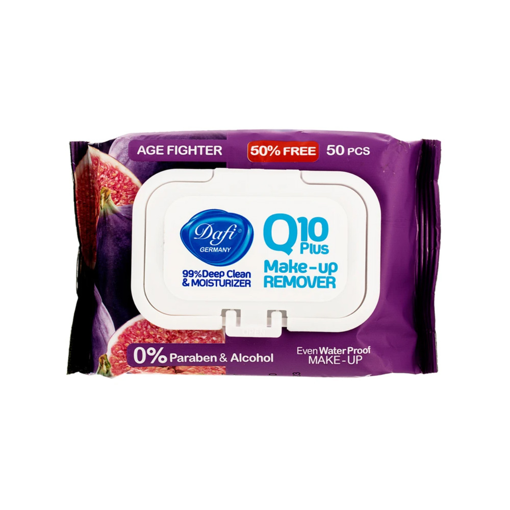 دستمال مرطوب پاک کننده آرایش دافی حاوی Q10 مدل Age Fighter