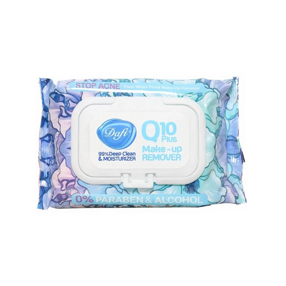دستمال مرطوب پاک کننده آرایش دافی حاوی Q10 مدل Stop Acne