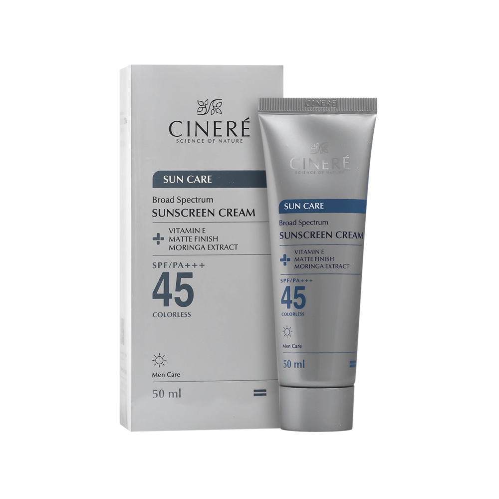 کرم ضد آفتاب SPF45 آقایان سینره مناسب انواع پوست