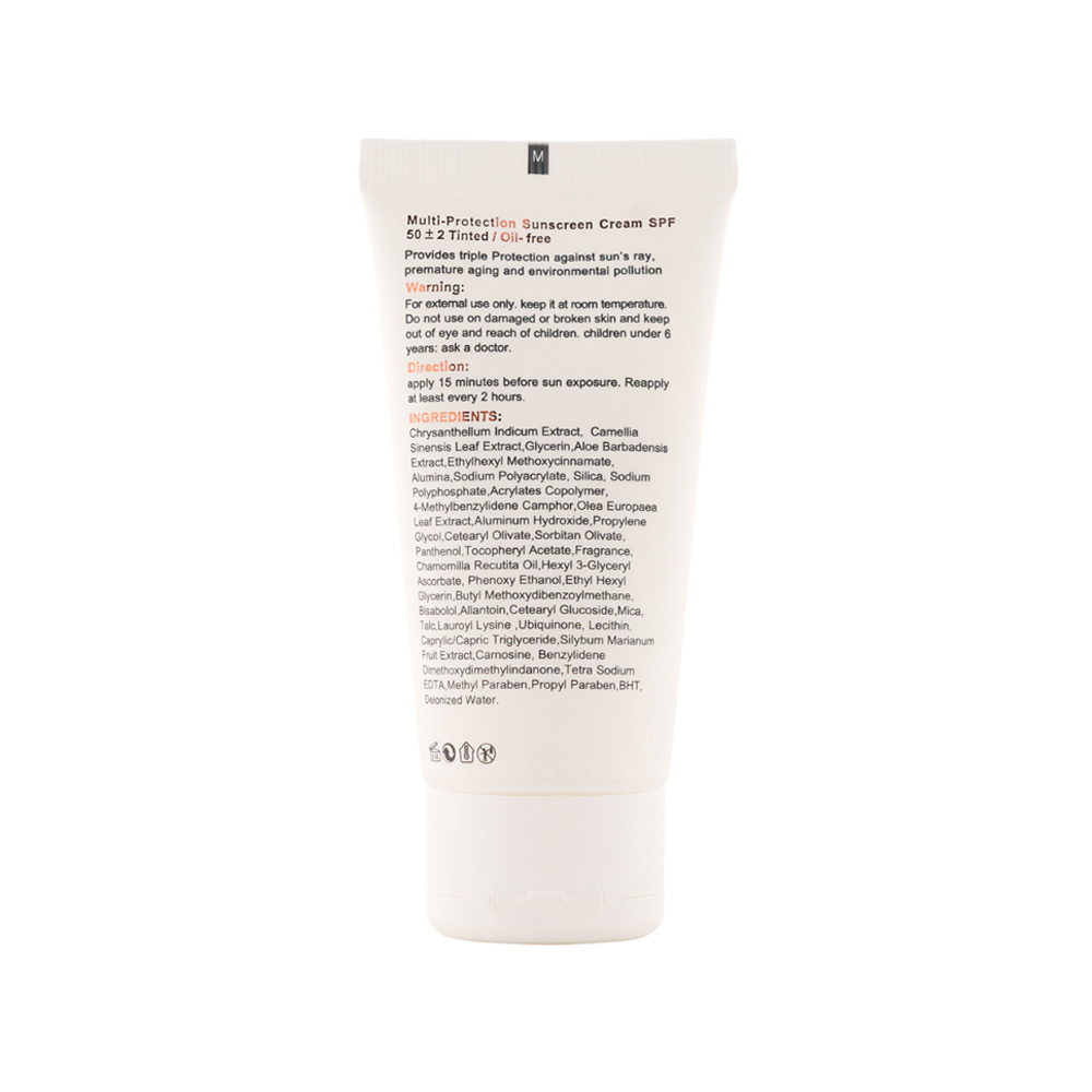 کرم ضد آفتاب بی رنگ SPF50 دکتر ژیلا مدل Multi Protection مناسب انواع پوست